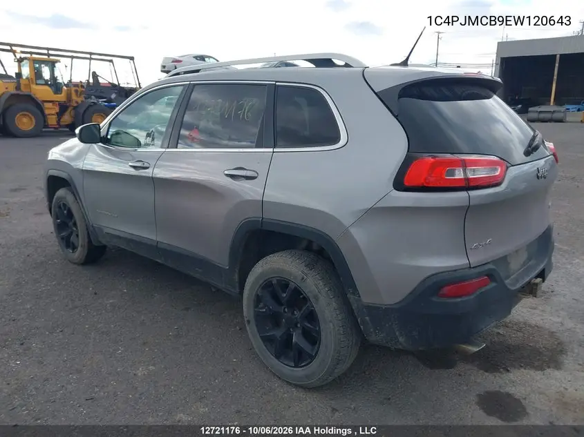 2014 JEEP CHEROKEE VIN 1C4PJMCB9EW120643 — фото 3