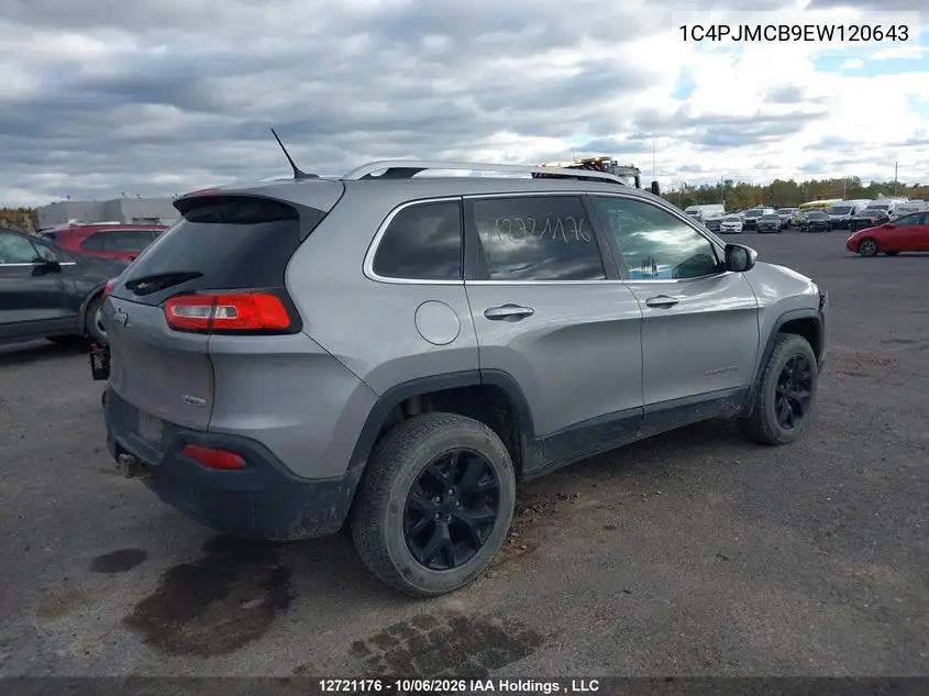 2014 JEEP CHEROKEE VIN 1C4PJMCB9EW120643 — фото 4