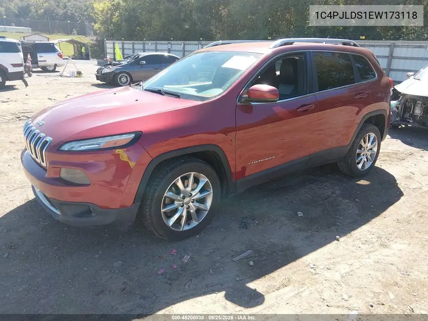 2014 JEEP CHEROKEE VIN 1C4PJLDS1EW173118 — фото 2