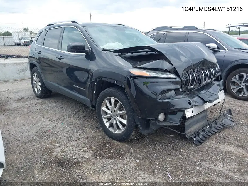 JEEP CHEROKEE 2014, VIN 1C4PJMDS4EW151216