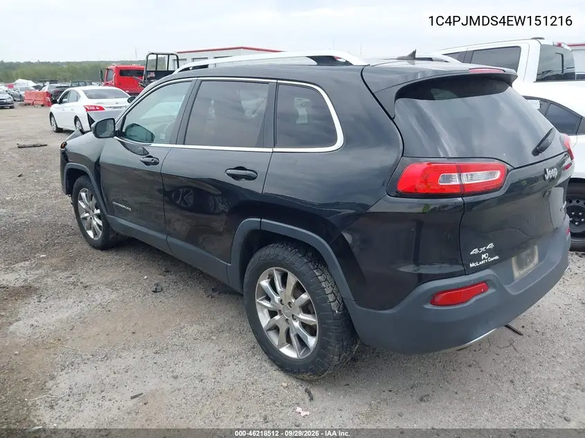2014 JEEP CHEROKEE VIN 1C4PJMDS4EW151216 — фото 3