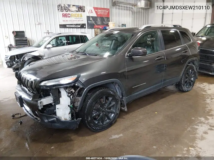 2014 JEEP CHEROKEE VIN 1C4PJMDSXEW210110 — фото 2