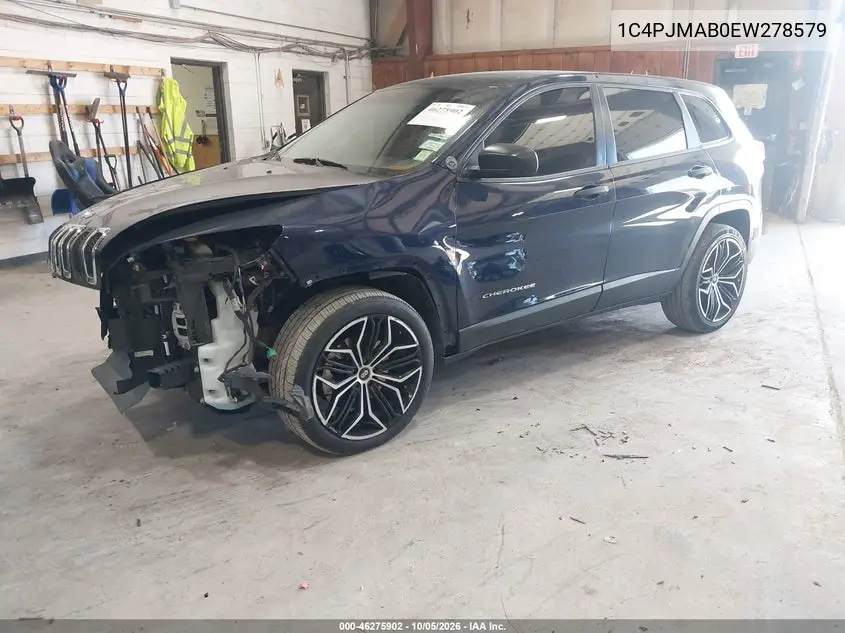 2014 JEEP CHEROKEE VIN 1C4PJMAB0EW278579 — фото 2