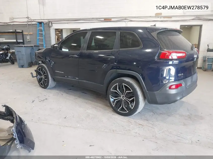 2014 JEEP CHEROKEE VIN 1C4PJMAB0EW278579 — фото 3