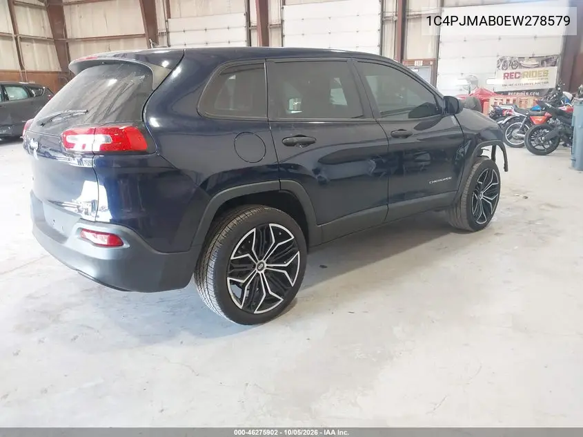 2014 JEEP CHEROKEE VIN 1C4PJMAB0EW278579 — фото 4