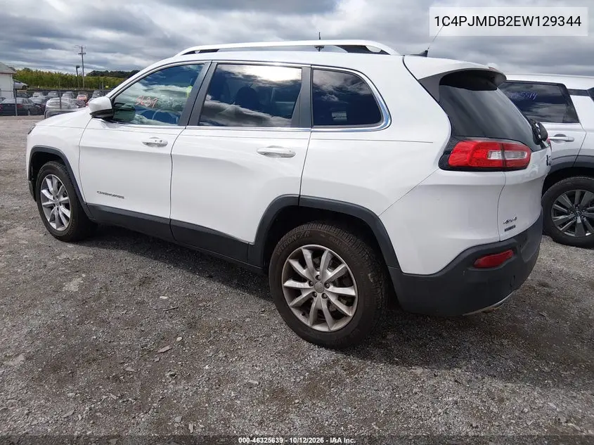 2014 JEEP CHEROKEE VIN 1C4PJMDB2EW129344 — фото 3