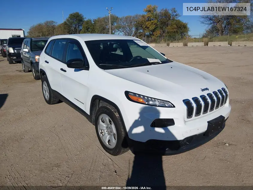 JEEP CHEROKEE 2014, VIN 1C4PJLAB1EW167324