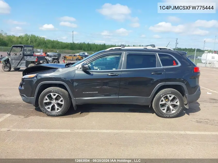 2015 JEEP CHEROKEE VIN 1C4PJMCSXFW775444 — фото 14