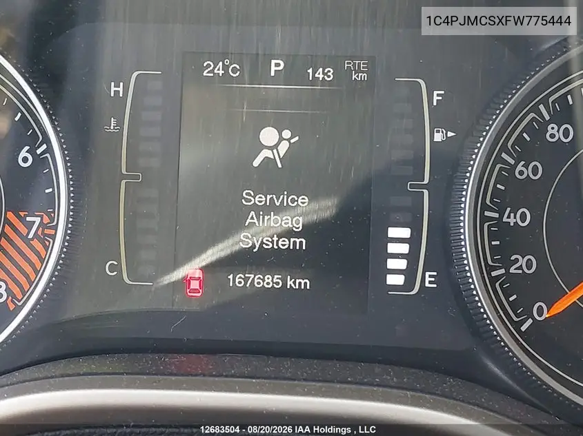 2015 JEEP CHEROKEE VIN 1C4PJMCSXFW775444 — фото 15