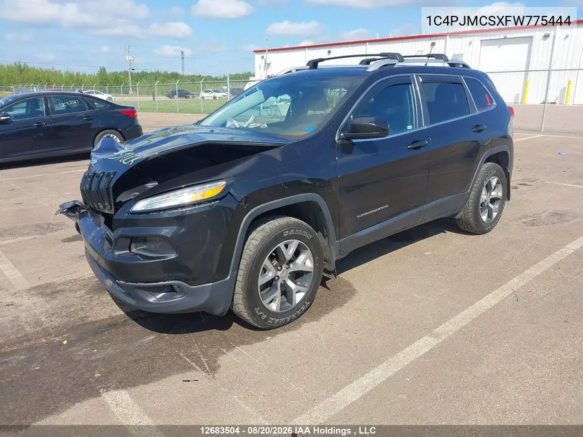 2015 JEEP CHEROKEE VIN 1C4PJMCSXFW775444 — фото 2