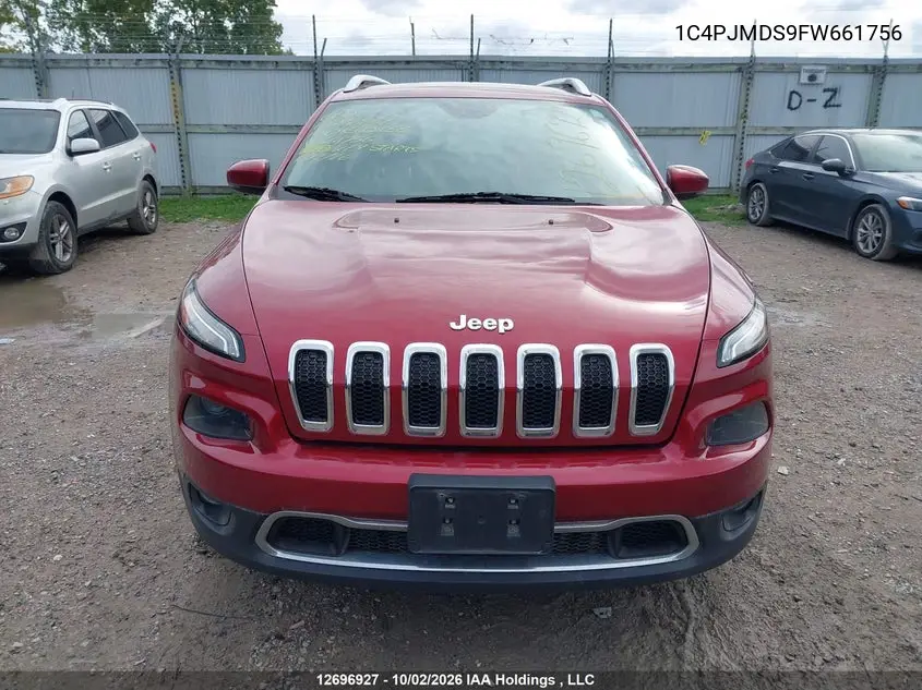2015 JEEP CHEROKEE VIN 1C4PJMDS9FW661756 — фото 12
