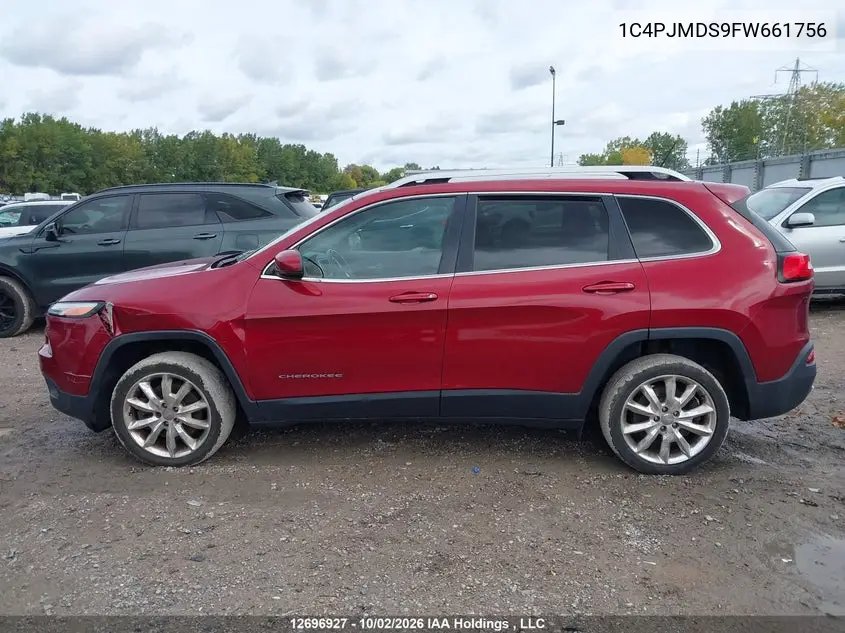 2015 JEEP CHEROKEE VIN 1C4PJMDS9FW661756 — фото 14