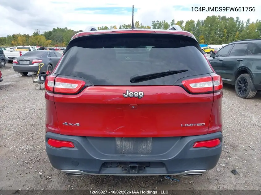 2015 JEEP CHEROKEE VIN 1C4PJMDS9FW661756 — фото 16
