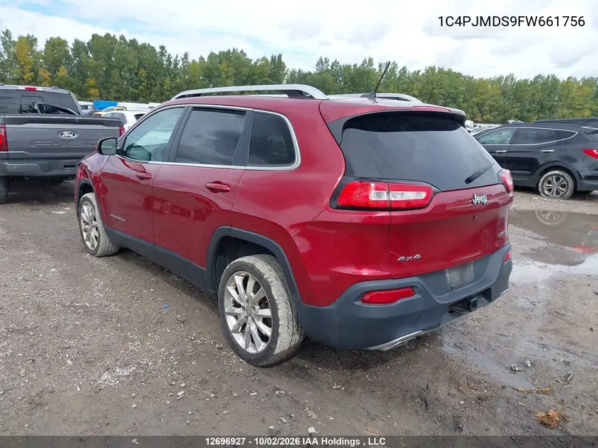 2015 JEEP CHEROKEE VIN 1C4PJMDS9FW661756 — фото 3