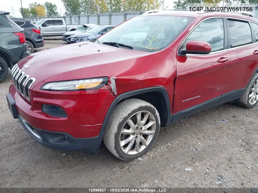 2015 JEEP CHEROKEE VIN 1C4PJMDS9FW661756 — фото 6