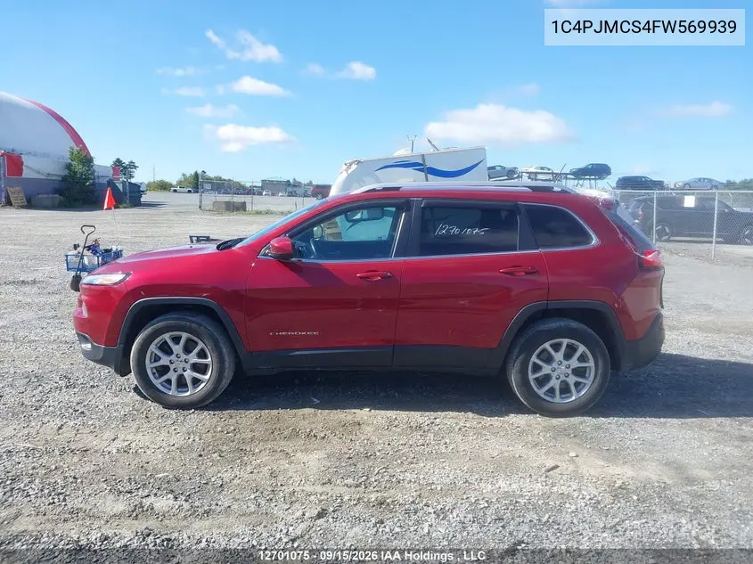 2015 JEEP CHEROKEE VIN 1C4PJMCS4FW569939 — фото 14