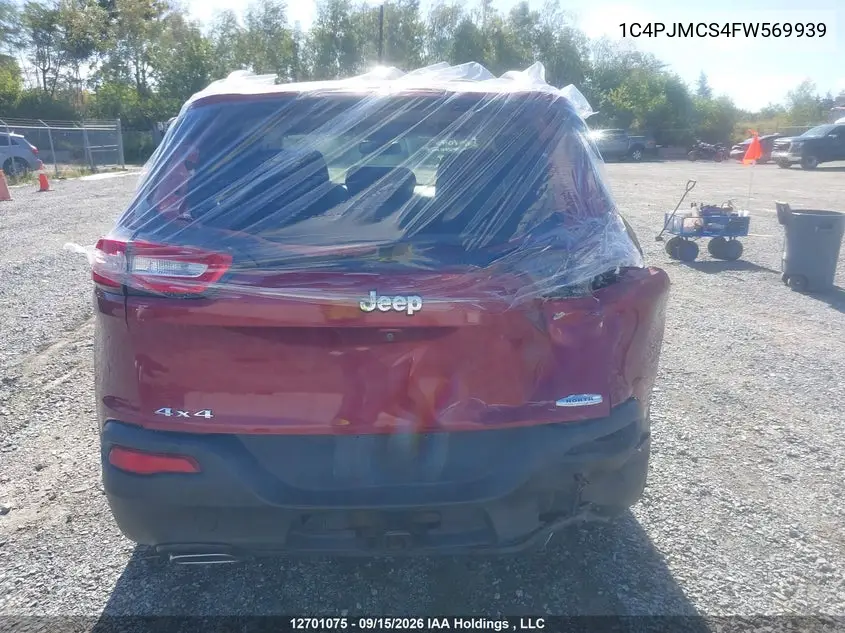 2015 JEEP CHEROKEE VIN 1C4PJMCS4FW569939 — фото 16