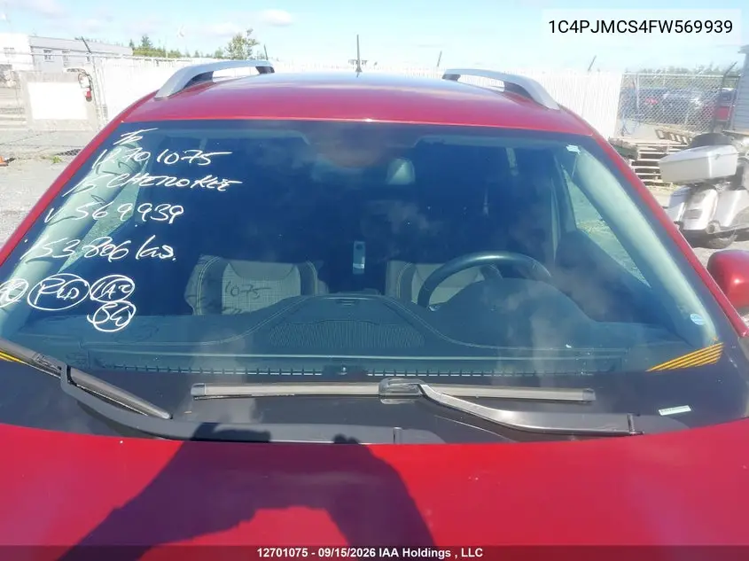 2015 JEEP CHEROKEE VIN 1C4PJMCS4FW569939 — фото 17