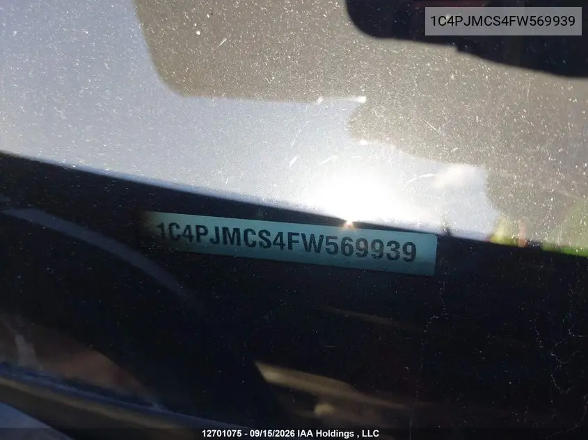 2015 JEEP CHEROKEE VIN 1C4PJMCS4FW569939 — фото 18