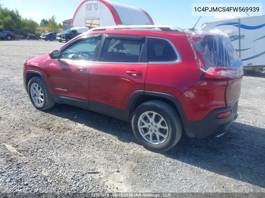 2015 JEEP CHEROKEE VIN 1C4PJMCS4FW569939 — фото 3