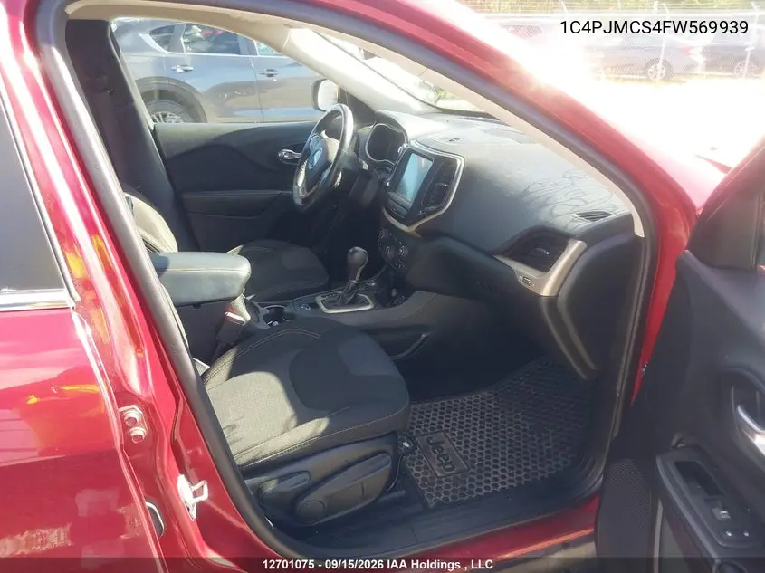 2015 JEEP CHEROKEE VIN 1C4PJMCS4FW569939 — фото 5