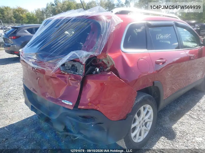 2015 JEEP CHEROKEE VIN 1C4PJMCS4FW569939 — фото 6