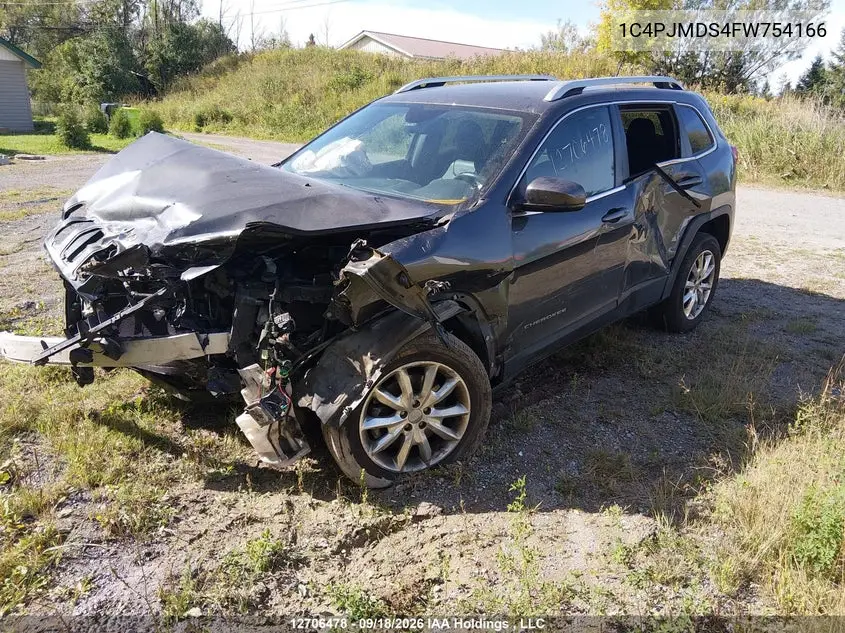2015 JEEP CHEROKEE VIN 1C4PJMDS4FW754166 — фото 2