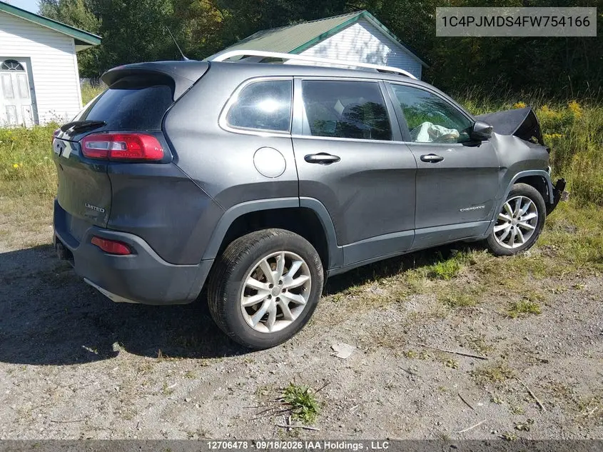 2015 JEEP CHEROKEE VIN 1C4PJMDS4FW754166 — фото 4