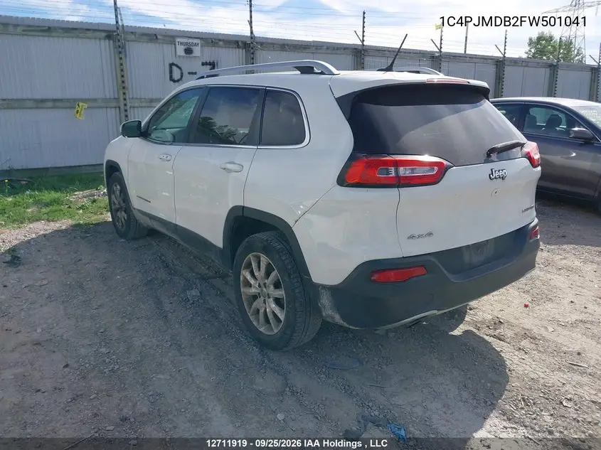2015 JEEP CHEROKEE VIN 1C4PJMDB2FW501041 — фото 3