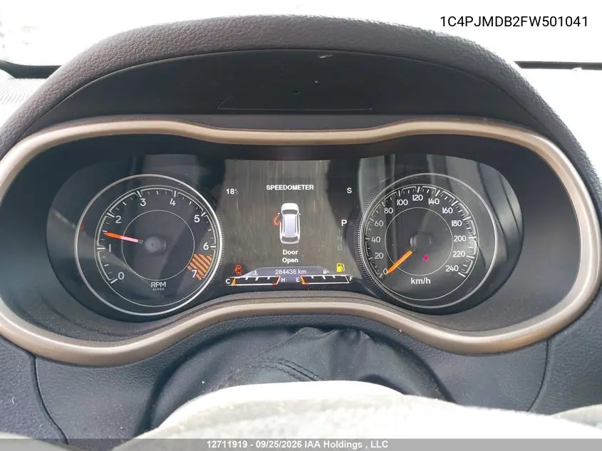 2015 JEEP CHEROKEE VIN 1C4PJMDB2FW501041 — фото 7