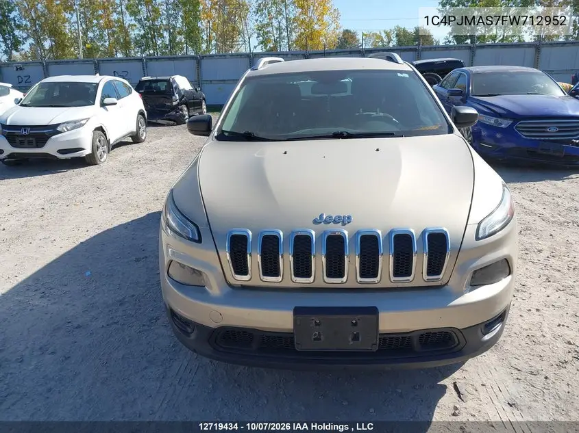 2015 JEEP CHEROKEE VIN 1C4PJMAS7FW712952 — фото 11