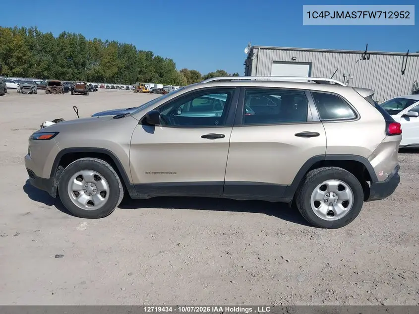2015 JEEP CHEROKEE VIN 1C4PJMAS7FW712952 — фото 13