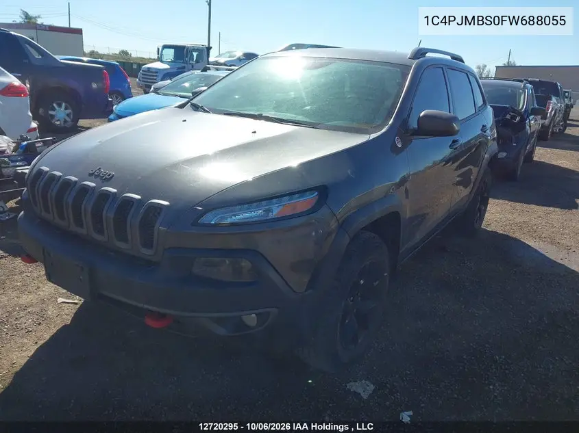 2015 JEEP CHEROKEE VIN 1C4PJMBS0FW688055 — фото 2