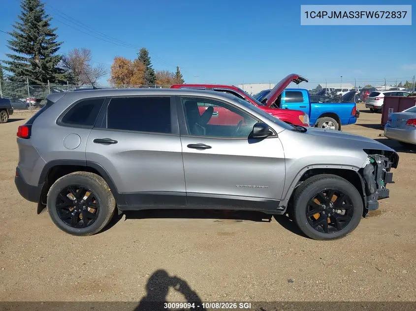 2015 JEEP CHEROKEE VIN 1C4PJMAS3FW672837 — фото 13