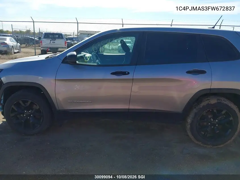 2015 JEEP CHEROKEE VIN 1C4PJMAS3FW672837 — фото 14