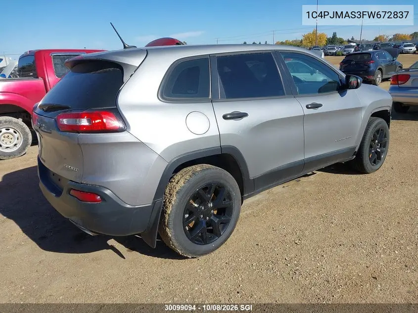 2015 JEEP CHEROKEE VIN 1C4PJMAS3FW672837 — фото 4