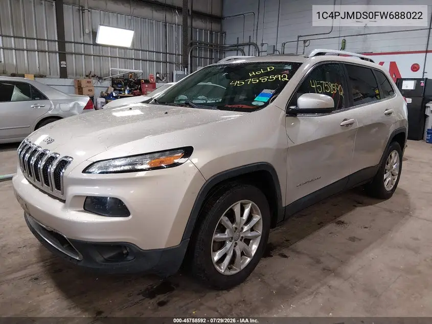 2015 JEEP CHEROKEE VIN 1C4PJMDS0FW688022 — фото 2