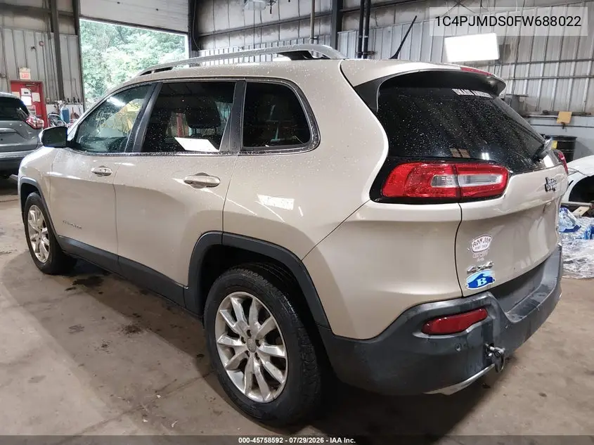2015 JEEP CHEROKEE VIN 1C4PJMDS0FW688022 — фото 3