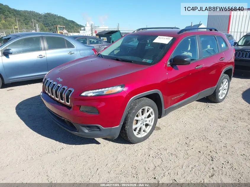 2015 JEEP CHEROKEE VIN 1C4PJLAB8FW656840 — фото 2