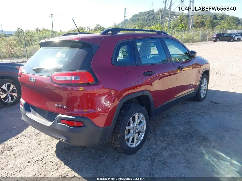 2015 JEEP CHEROKEE VIN 1C4PJLAB8FW656840 — фото 4