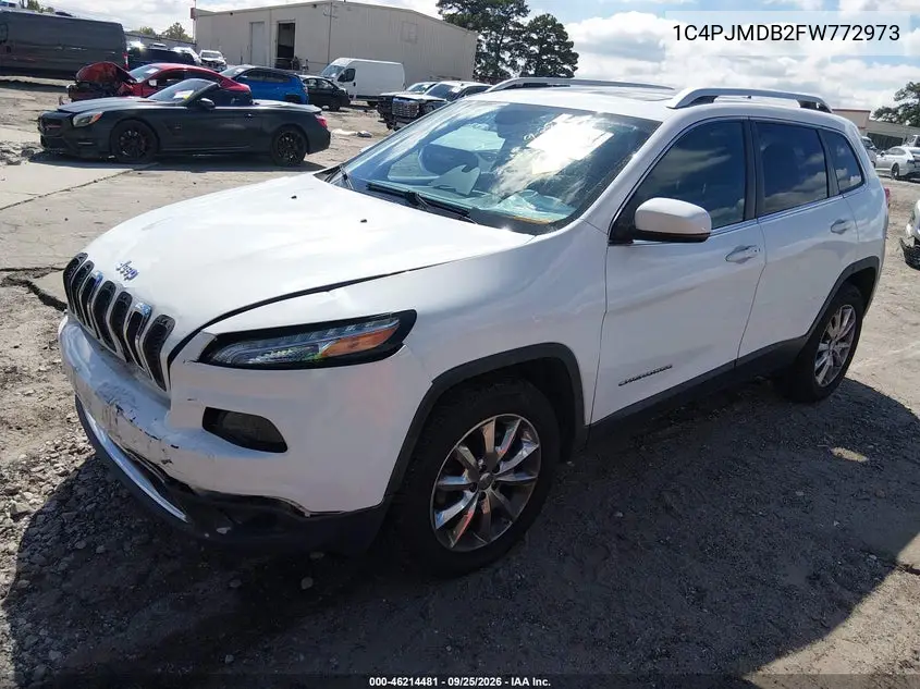 2015 JEEP CHEROKEE VIN 1C4PJMDB2FW772973 — фото 2