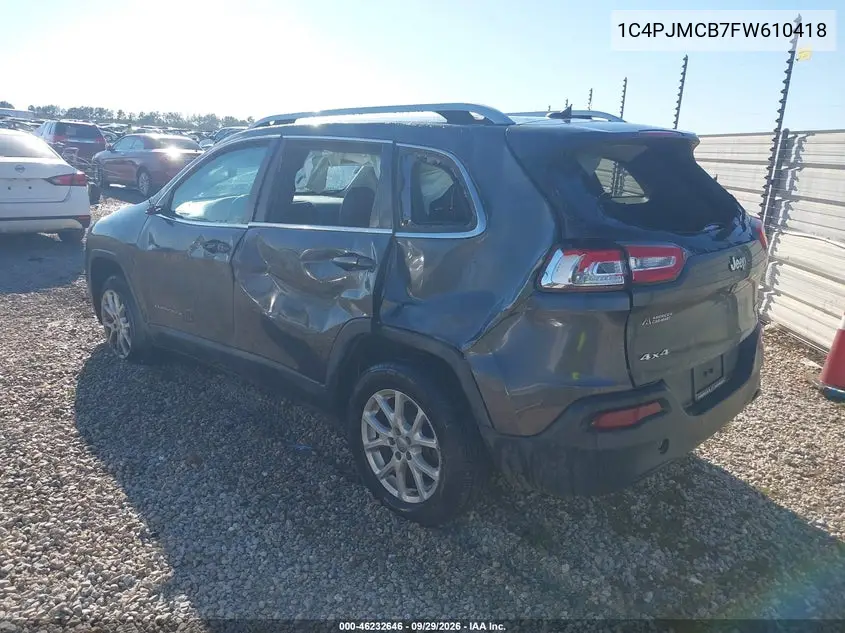 2015 JEEP CHEROKEE VIN 1C4PJMCB7FW610418 — фото 3
