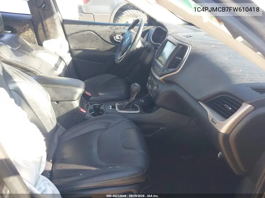 2015 JEEP CHEROKEE VIN 1C4PJMCB7FW610418 — фото 5