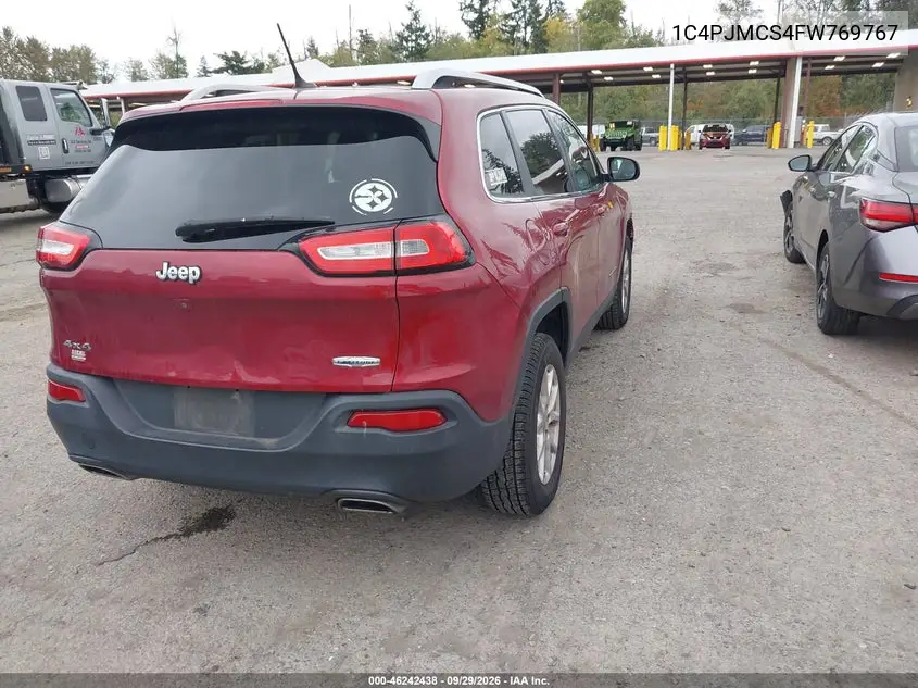 2015 JEEP CHEROKEE VIN 1C4PJMCS4FW769767 — фото 4