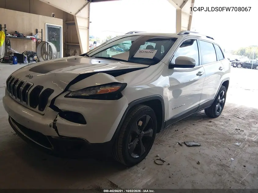 2015 JEEP CHEROKEE VIN 1C4PJLDS0FW708067 — фото 2