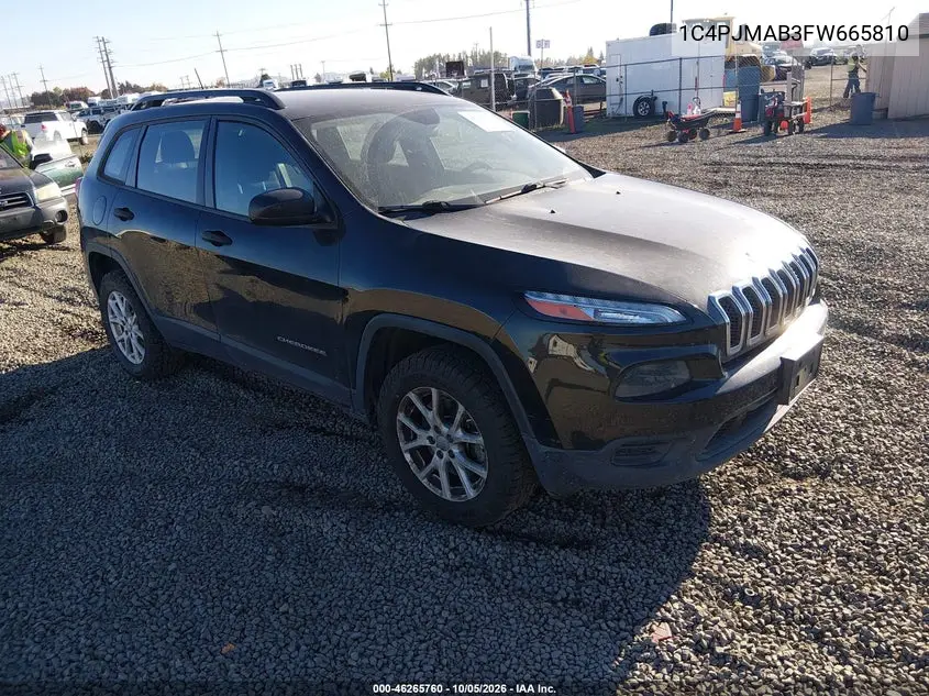 JEEP CHEROKEE 2015, VIN 1C4PJMAB3FW665810