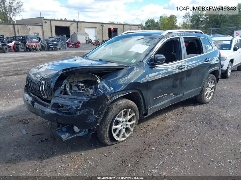 2015 JEEP CHEROKEE VIN 1C4PJMCBXFW649343 — фото 2