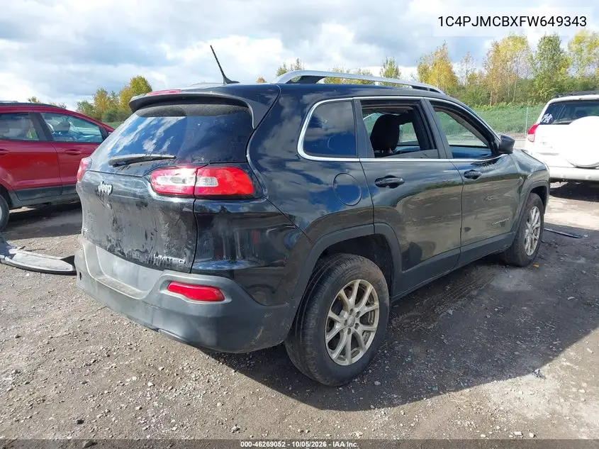 2015 JEEP CHEROKEE VIN 1C4PJMCBXFW649343 — фото 4