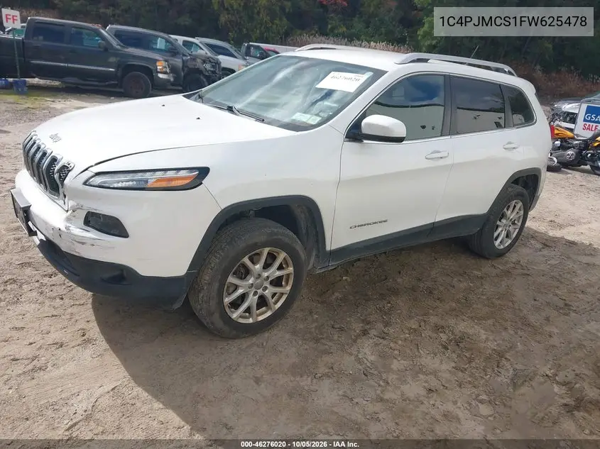 2015 JEEP CHEROKEE VIN 1C4PJMCS1FW625478 — фото 2