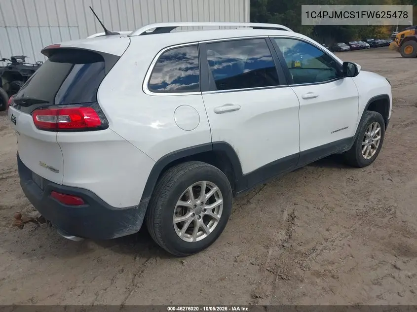 2015 JEEP CHEROKEE VIN 1C4PJMCS1FW625478 — фото 4